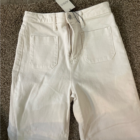 Avara Just Black Denim Cream Pants - Picture 4 of 5